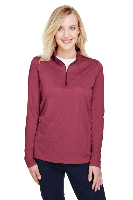 Team 365 Womens Zone Sonic Performance Moisture Wicking 1/4 Zip Sweatshirt - Heather Maroon Hoodie Dress Longline Feminine Team 365 Womens Zone Sonic Performance Moisture Wicking 1/4 Zip Sweatshirt - Heather Maroon Hoodie Dress Longline Feminine
