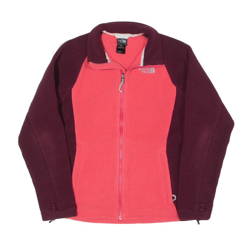 THE NORTH FACE Fleece Jacket Maroon Womens M Faux Fur Fabric Real Fur Fabric Shearling Fabric