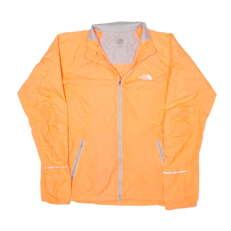 THE NORTH FACE Neon Track Jacket Orange Womens M Stand-Up Collar Roll-Neck Collar Turtle Neck