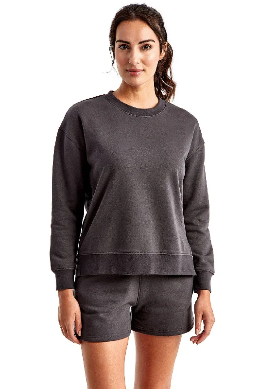 TriDri Womens Billie Side Zip Crewneck Sweatshirt - Charcoal Grey Hoodie with Magnetic Closure Innovative Modern TriDri Womens Billie Side Zip Crewneck Sweatshirt - Charcoal Grey Hoodie with Magnetic Closure Innovative Modern