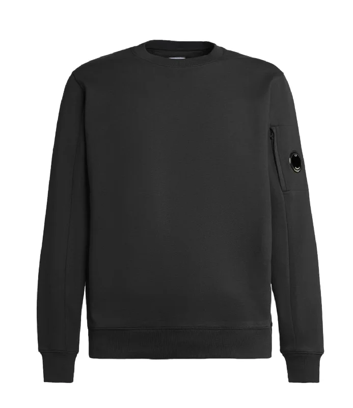 DIAGONAL RAISED FLEECE CREW NECK LENS SWEATSHIRT nero Hoodie with Toggle Buttons Decorative Unique DIAGONAL RAISED FLEECE CREW NECK LENS SWEATSHIRT nero Hoodie with Toggle Buttons Decorative Unique