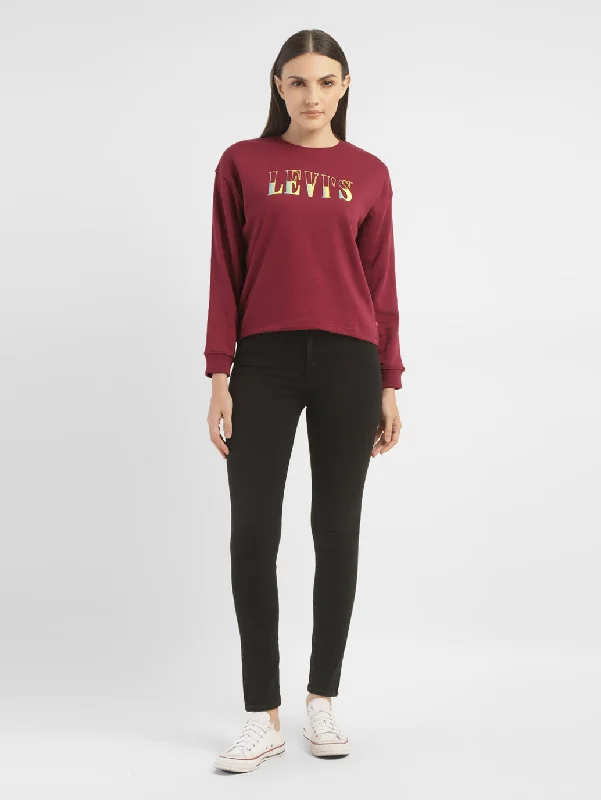 Women's Conversational Crew Neck Sweatshirt Hoodie with Button Placket Classic Preppy Women's Conversational Crew Neck Sweatshirt Hoodie with Button Placket Classic Preppy